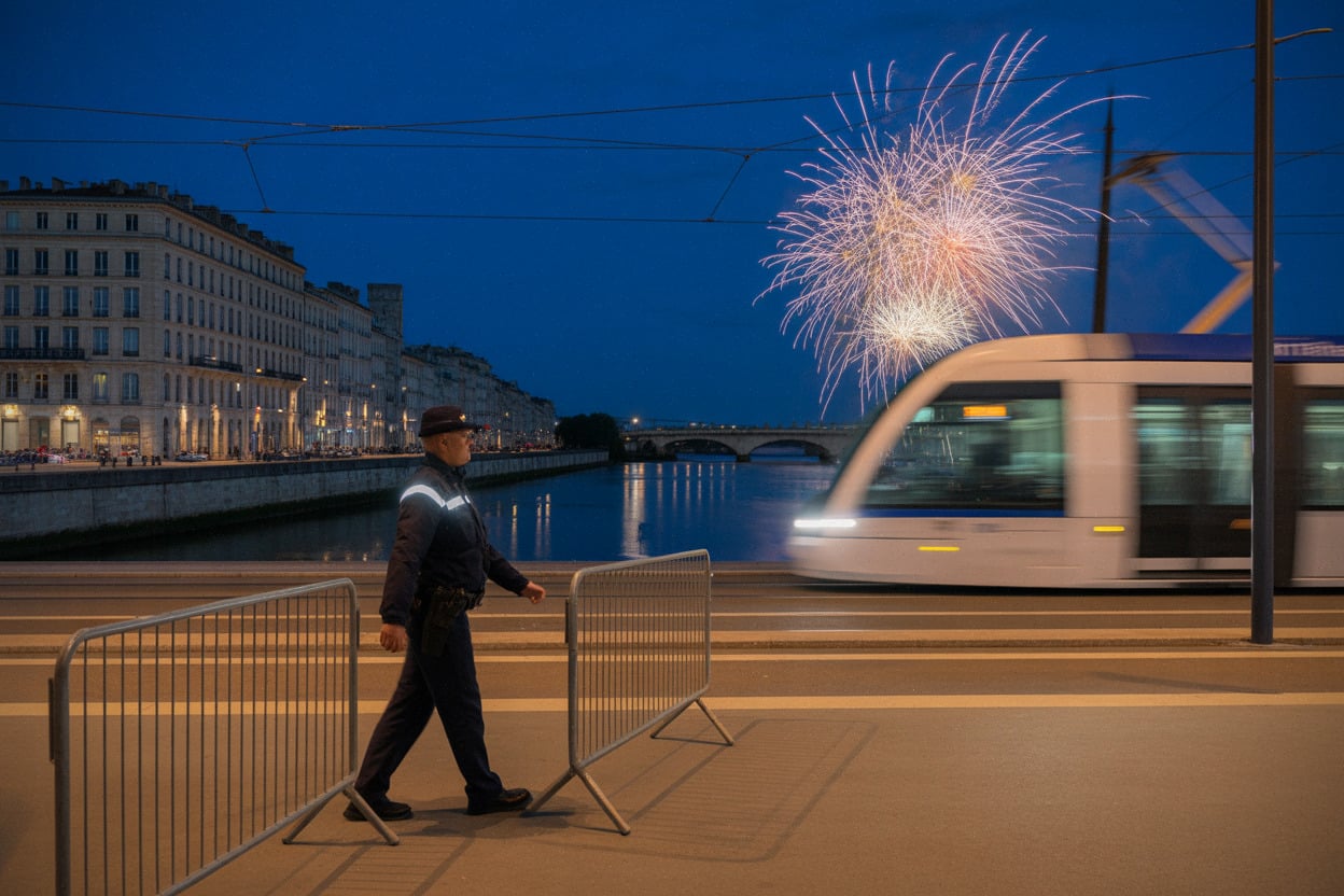 Sécurité renforcée sur les quais de Bordeaux avant le feu d’artifice