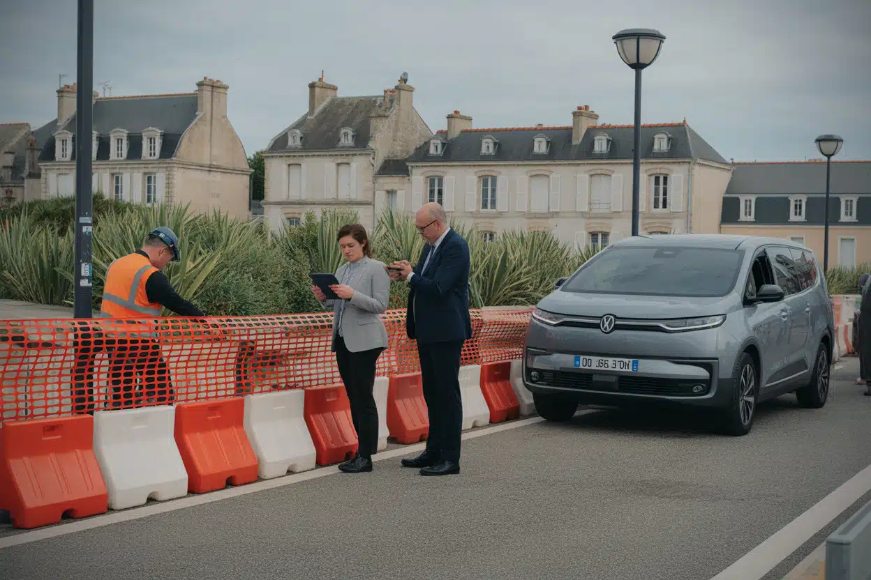 Préparation municipale avant les festivités du 14 Juillet à Ré